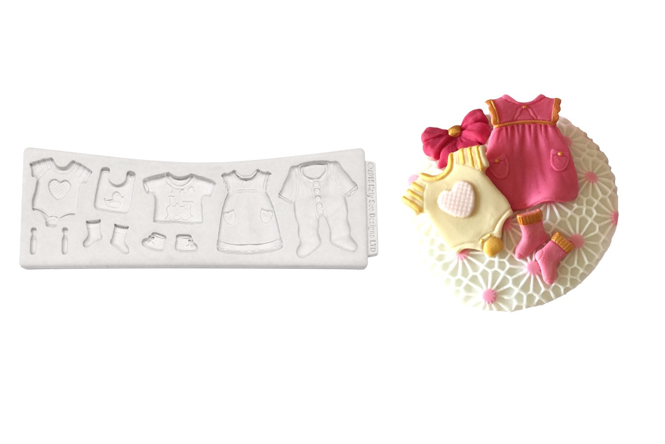 Katy Sue mould Baby Clothes Washing Line Luisa's Sugarcraft & Cake